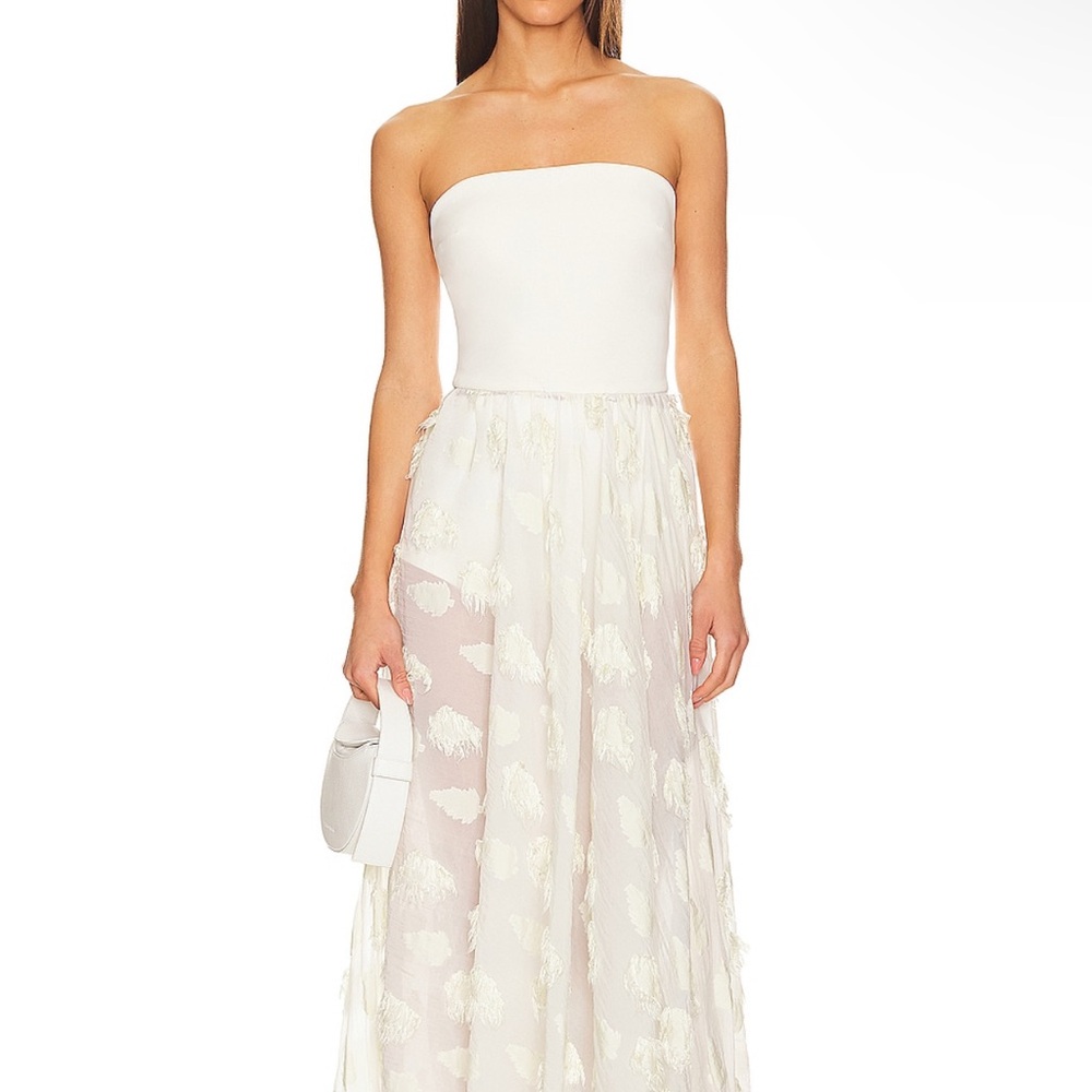 SELMACILEK White Strapless Maxi Dress